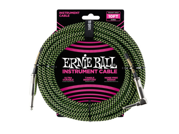 ernie ball p06077 braided black/green