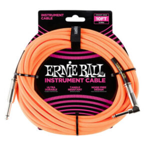 ernie ball p06079 braided neon orange