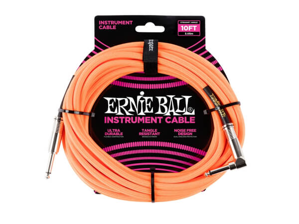 ernie ball p06079 braided neon orange